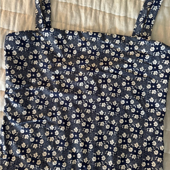 Minnow Blue Floral Women's One Piece Swimsuit - Picture 3 of 3